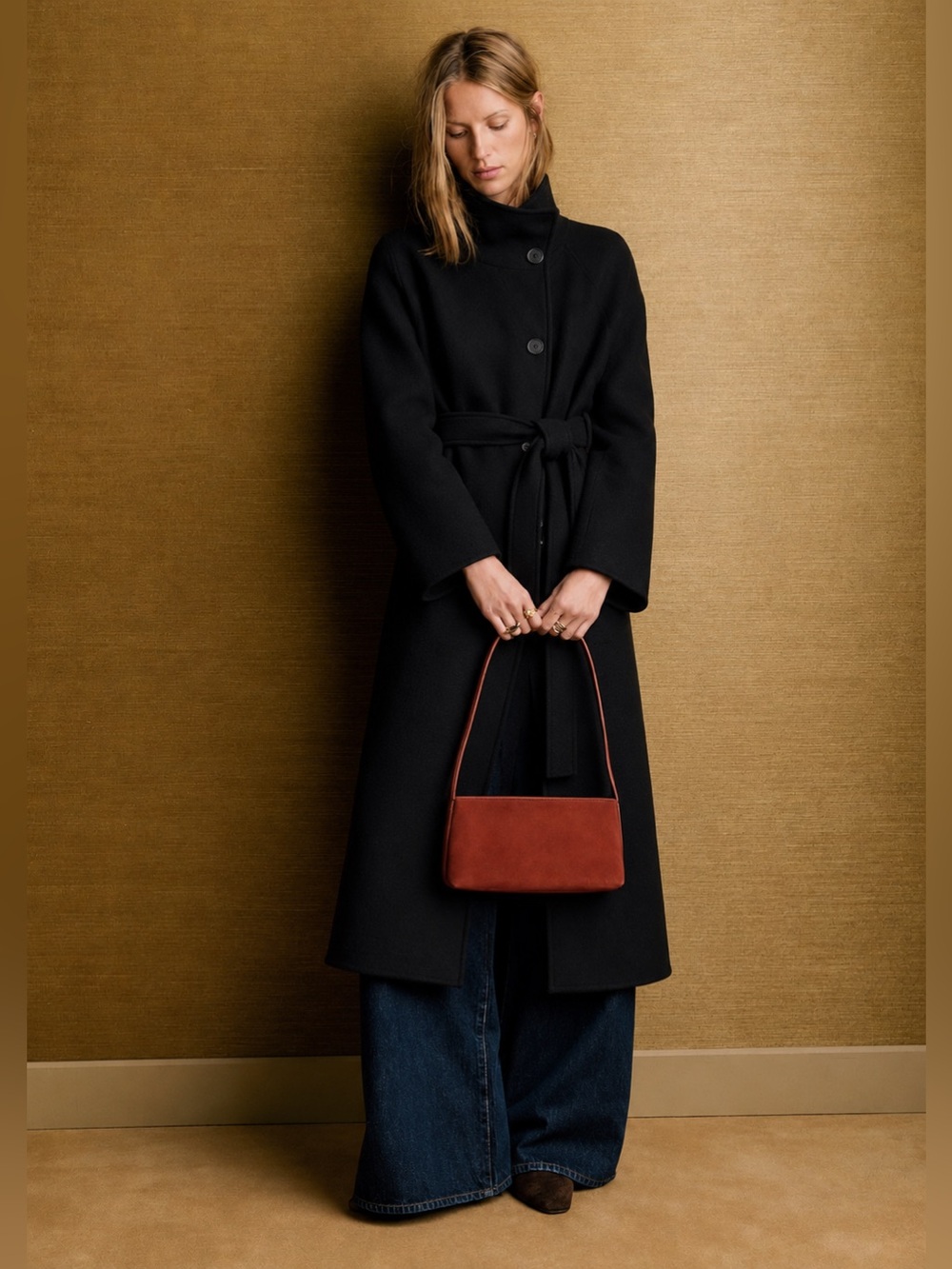 Zara Wool Blend Belted Coat